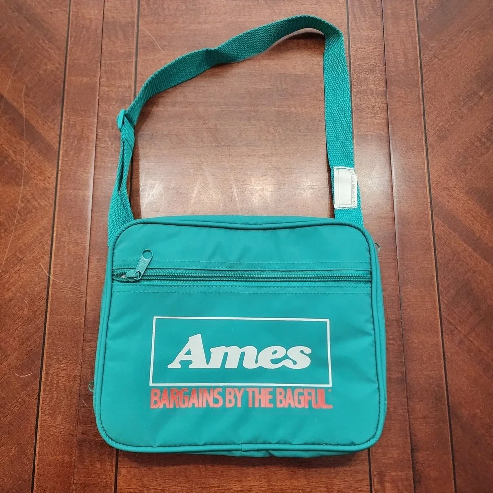 Vintage 90s Ames Department Store Bargains By The Bagful Lunch Bag Green Work